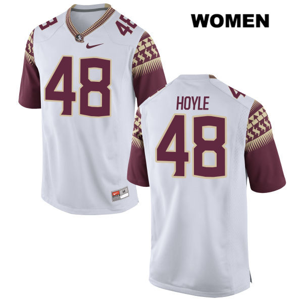Women's NCAA Nike Florida State Seminoles #48 Ben Hoyle College White Stitched Authentic Football Jersey HDQ6469VZ